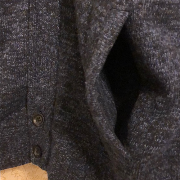 Black/Blue Theory Mock-Neck Cardigan - Picture 4 of 5